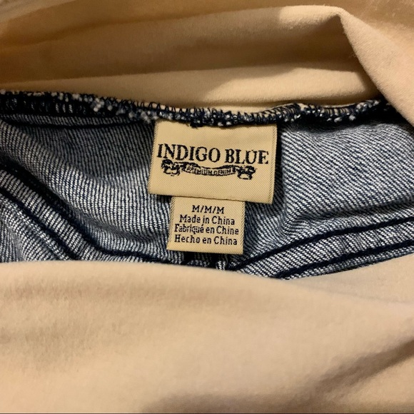 Indigo Blue Distressed Maternity Jeans - Picture 3 of 4